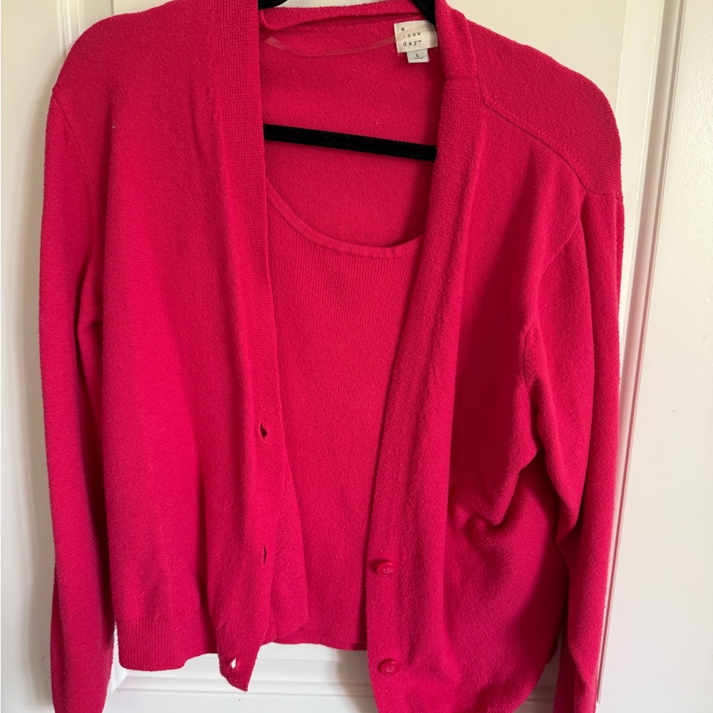Elegant Pink Sweater Set